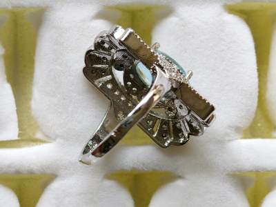 十七期拍卖 回流铜微镶锆石戒指