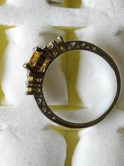 十七期拍卖 回流铜微镶锆石戒指