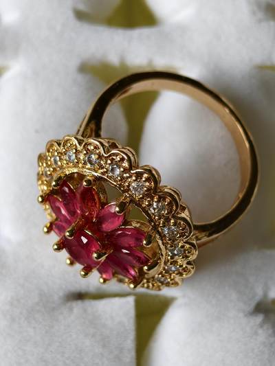 十七期拍卖 回流铜微镶锆石戒指