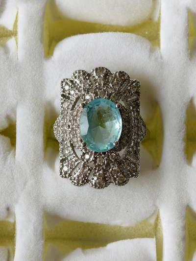 十七期拍卖 - 回流铜微镶锆石戒指