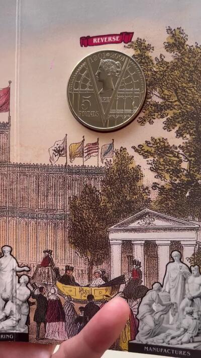 英国5英镑维多利亚逝世100周年纪念币，皇家造币厂2001年出品