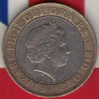 英国2001年2镑 纪念币 双金属 实物如图 - 英国2001年2镑 纪念币 双金属 实物如图