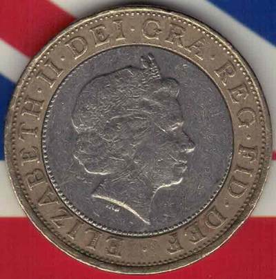 英国1998年2镑 纪念币 双金属 实物如图 - 英国1998年2镑 纪念币 双金属 实物如图