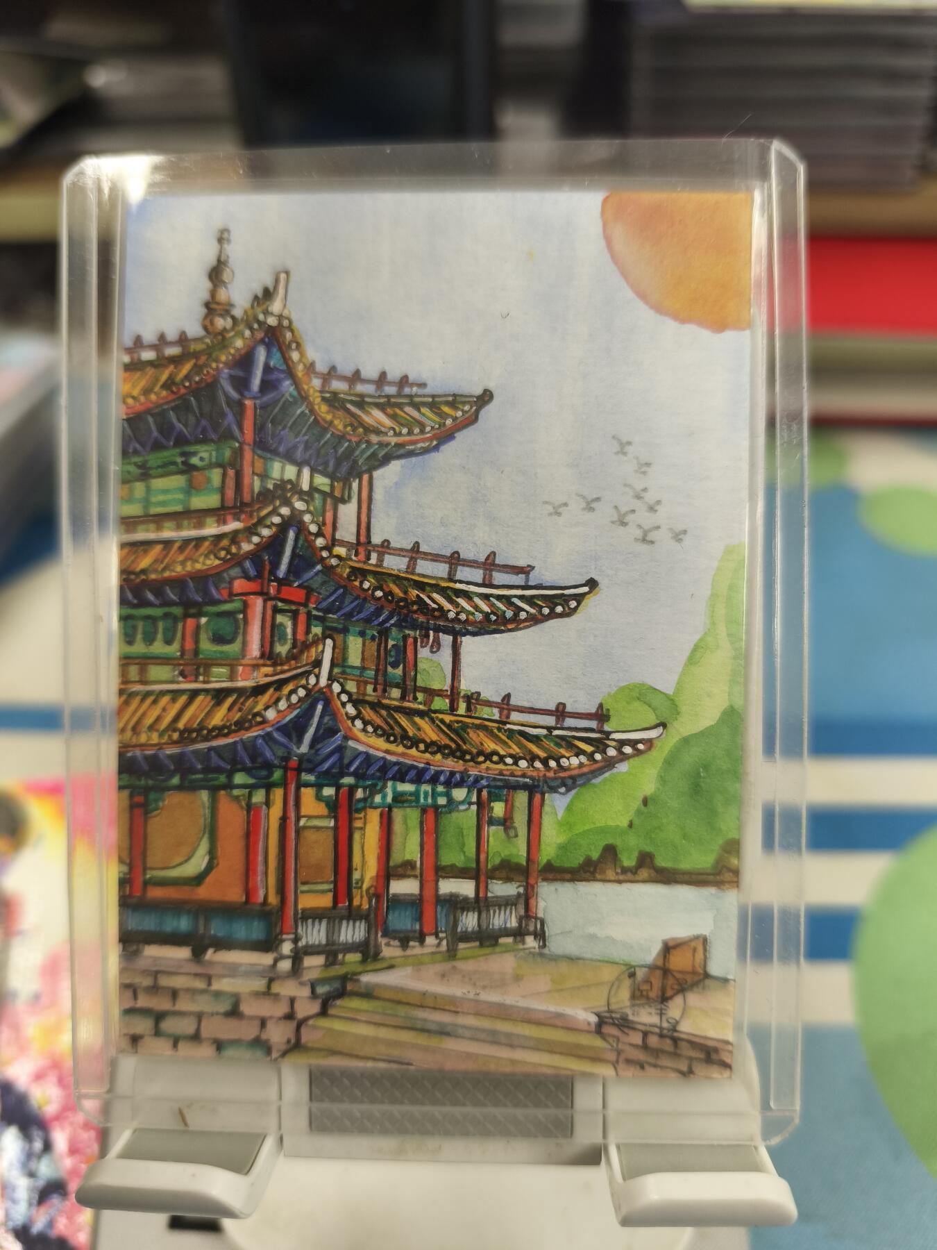 妖精的尾巴卡牌拍卖《庆贺卡萃卡牌》第三十期 手绘卡-风景-画师:一月