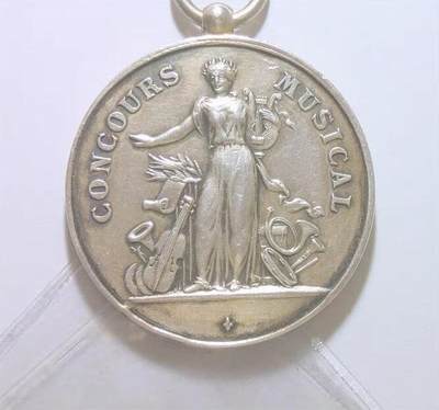 法国1894年 女神站像高浮雕精制大银章 40MM 26.5克 - 法国1894年 女神站像高浮雕精制大银章 40MM 26.5克