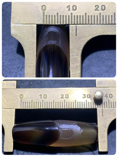 精美亚光高玉化天地巴西玛瑙手工俏色巧雕无相佛意境桶珠一个！ 精美亚光高玉化天地巴西玛瑙手工俏色巧雕无相佛意境桶珠一个！