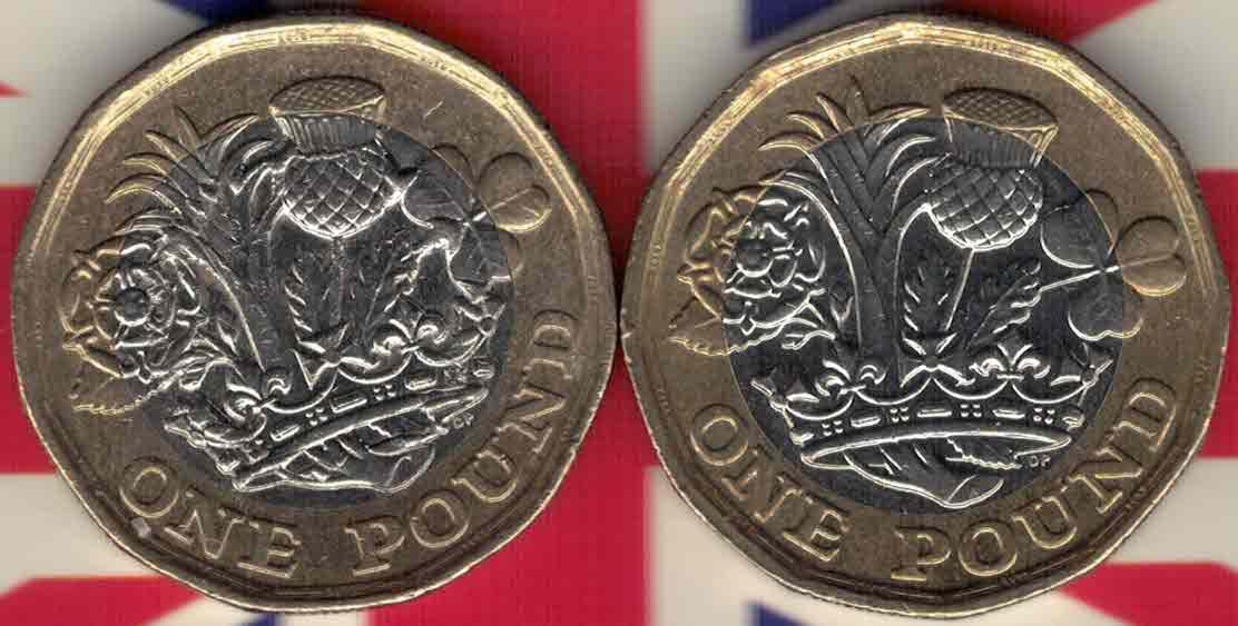 英国2019年1镑 纪念币 双金属 实物如图 UNC-