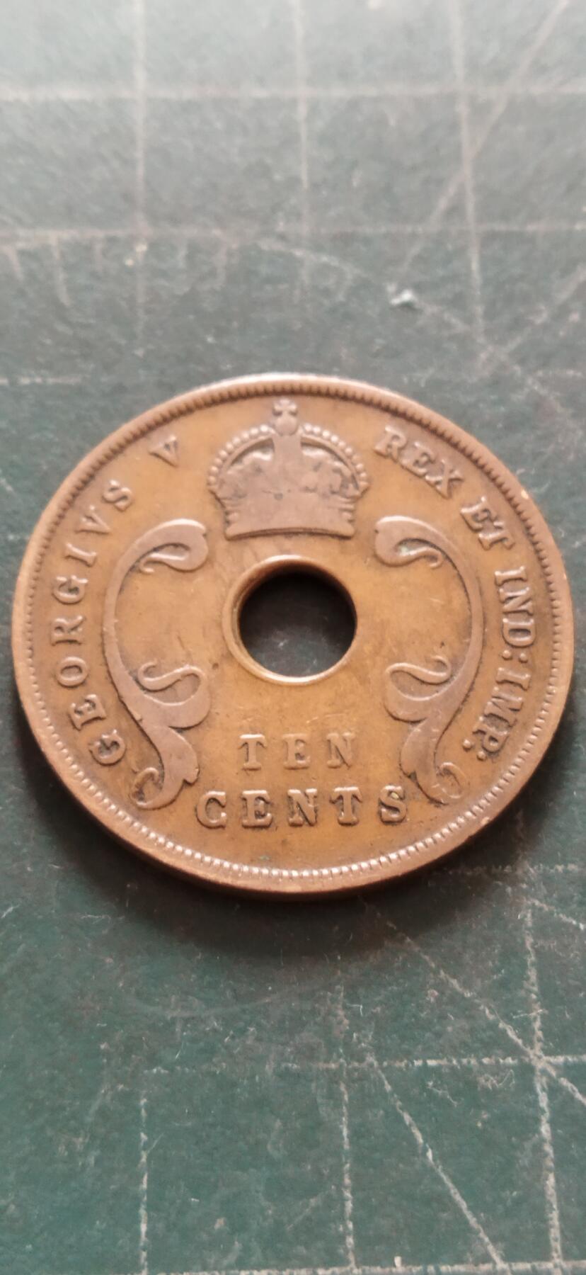 外国硬币初藏2024年第18场 英属东非1分铜币。1928年直径31mm。