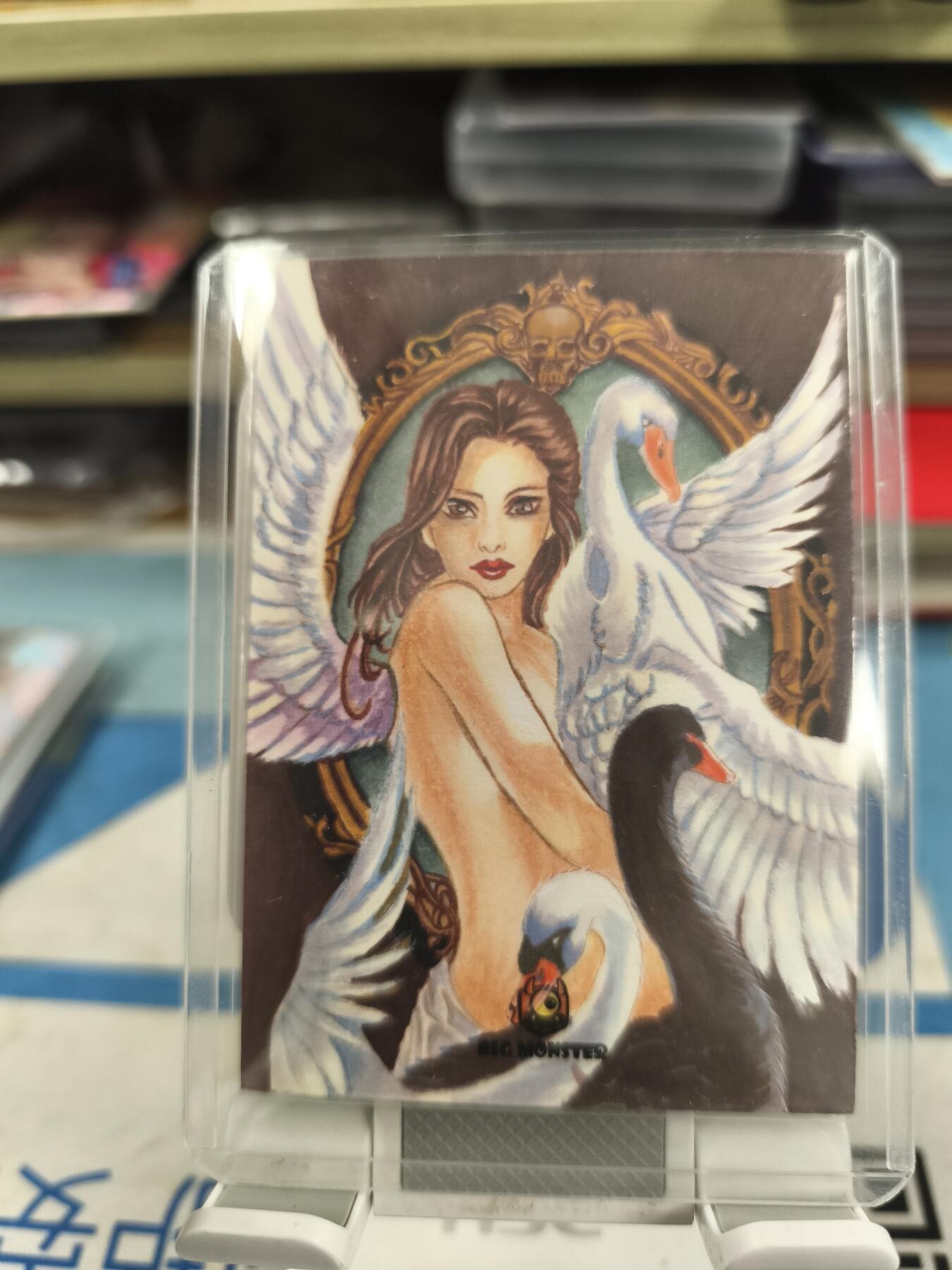 妖精的尾巴卡牌拍卖《庆贺卡萃卡牌》第三十期 手绘卡-天鹅美女-画师:水蒸气
