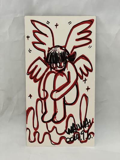 零元拍：歪歪亲笔签名原画《 天使》尺寸：145/275，不是复制画哦 - 零元拍：歪歪亲笔签名原画《 天使》尺寸：145/275，不是复制画哦