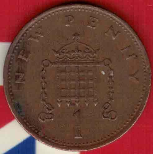 英国1971年1便士 欧洲硬币 实物如图
