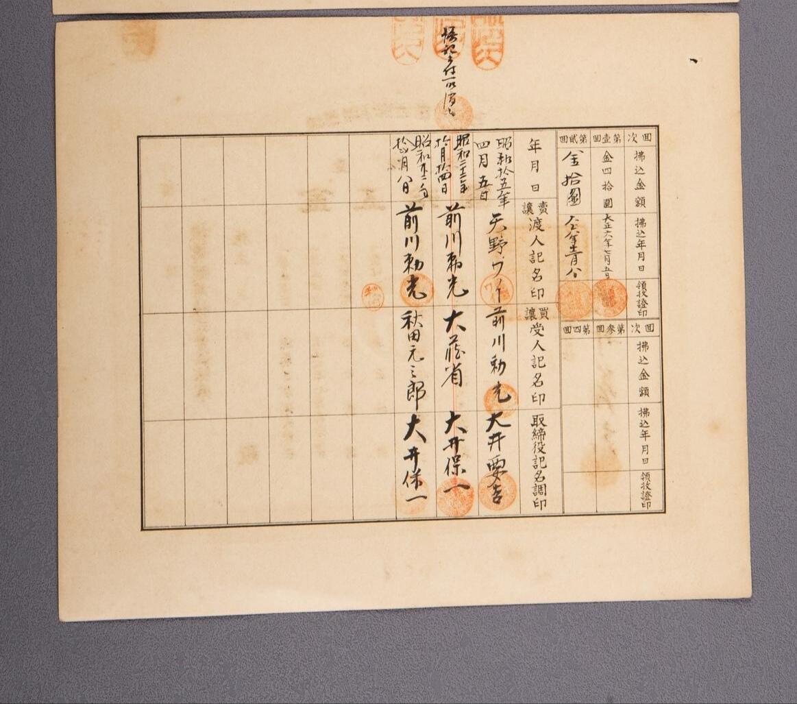 PCAI钱币14-63钱币小专场 抚养织布株式会社 股票