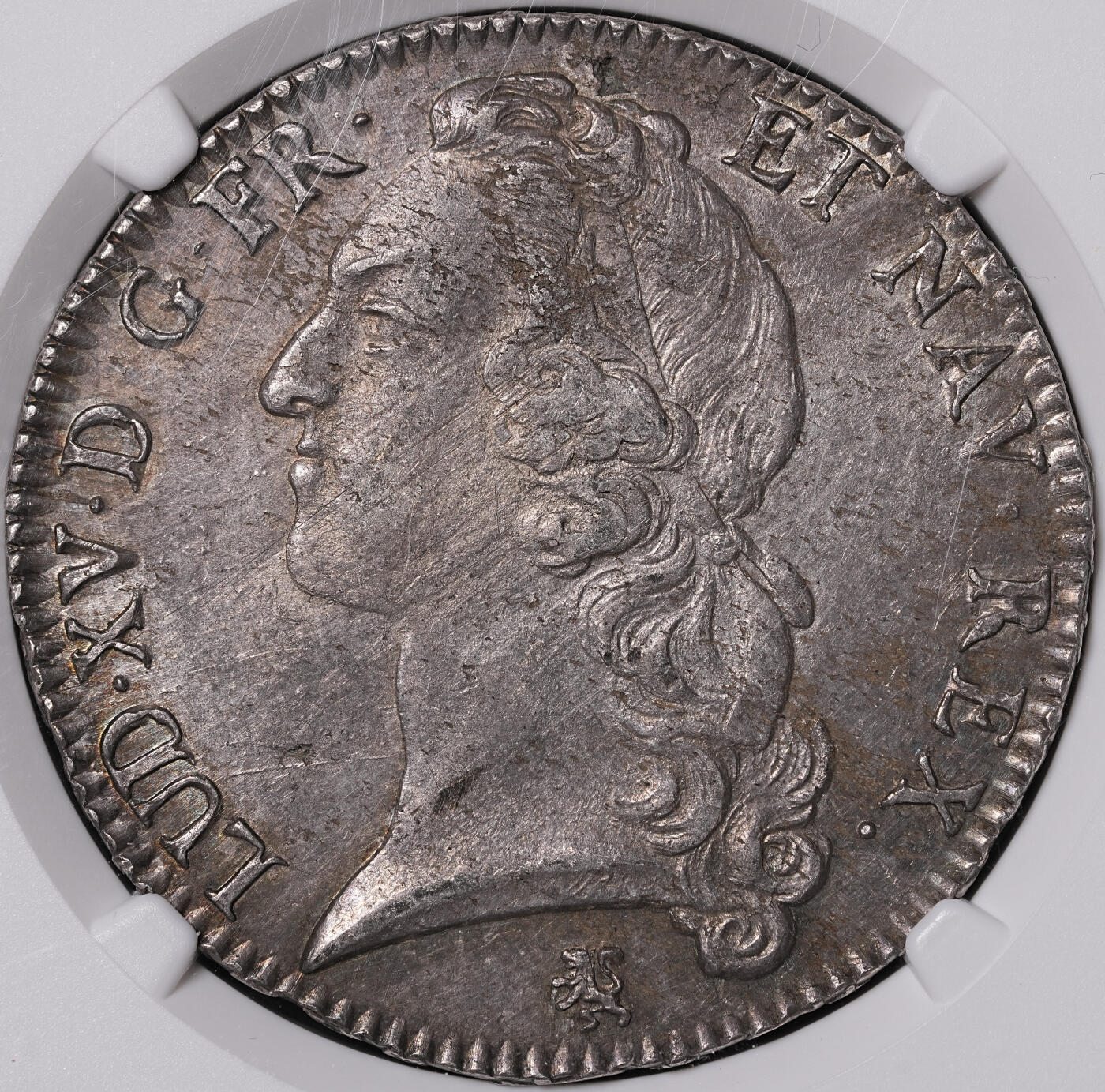 修遠堂世界钱币第四十七期 全场包邮 NGC AU55 1759年法国1埃居大银币 路易十五 9厂铭