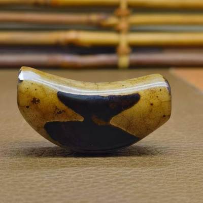 颜紫熹品牌回流天珠专场第2期 - 尼泊尔回流龙鳞凤血牛角天珠2