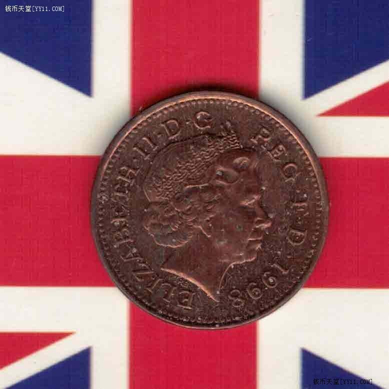 英国1998年1便士 欧洲硬币 实物如图