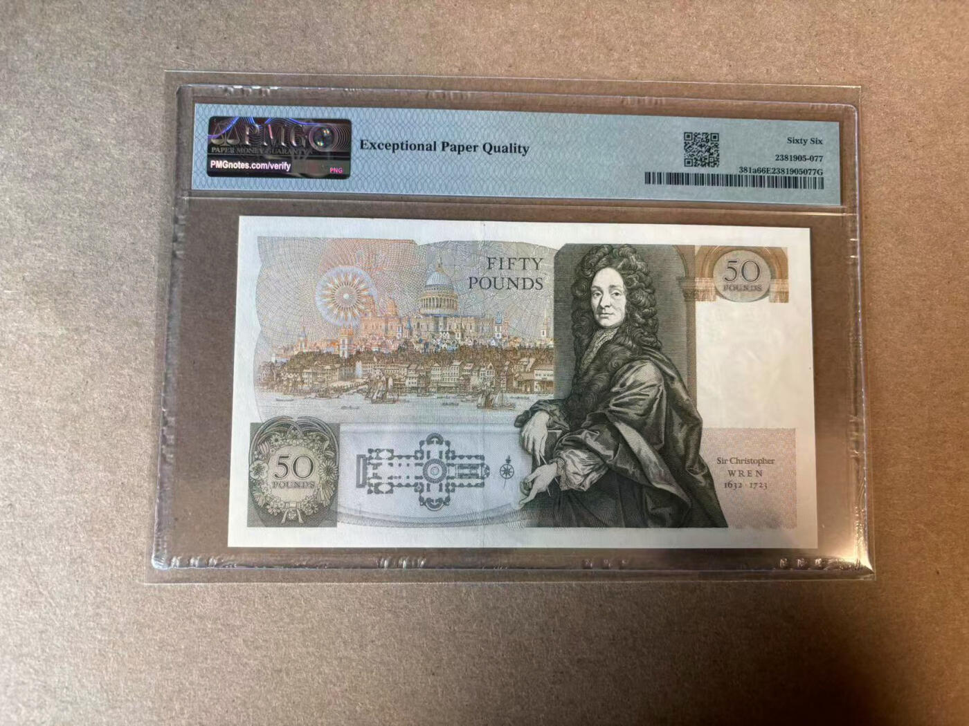 【Blue Auction】✨世界纸币精拍第579期【精】 【a版无47】英国 D序列 1981-88年50镑 PMG66EPQ 