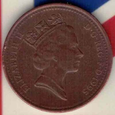 英国1995年1便士 欧洲硬币 实物如图 - 英国1995年1便士 欧洲硬币 实物如图