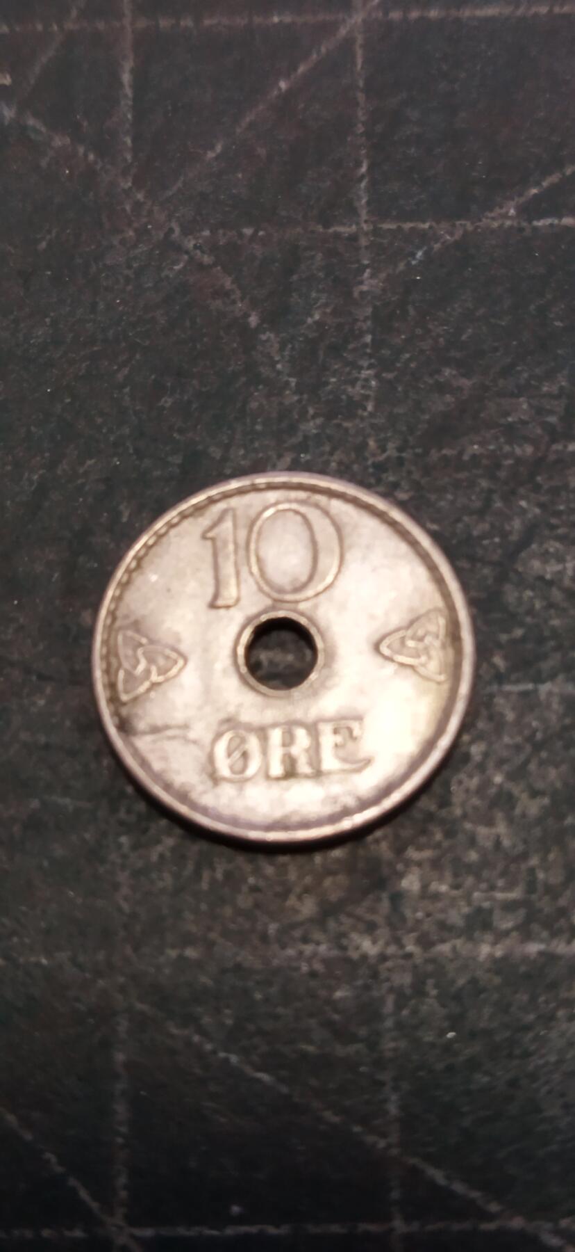 外国硬币初藏2024年第18场 挪威10欧尔镍币1941年