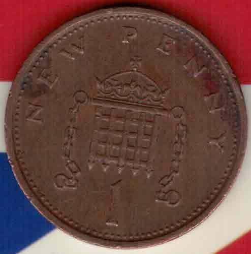 英国1976年1便士 欧洲硬币 实物如图