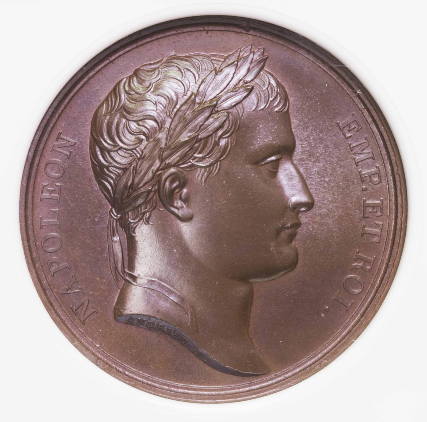 NGC-MS66BN 1809法国拿破仑RAAB战役大铜章 加厚盒顶级品