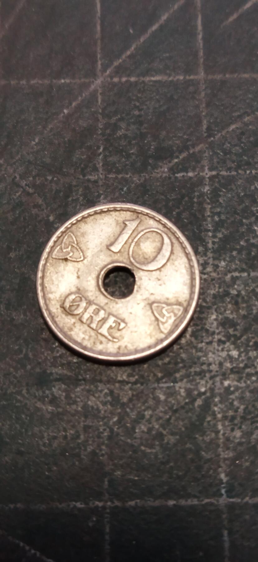 外国硬币初藏2024年第18场 挪威10欧尔镍币1949年