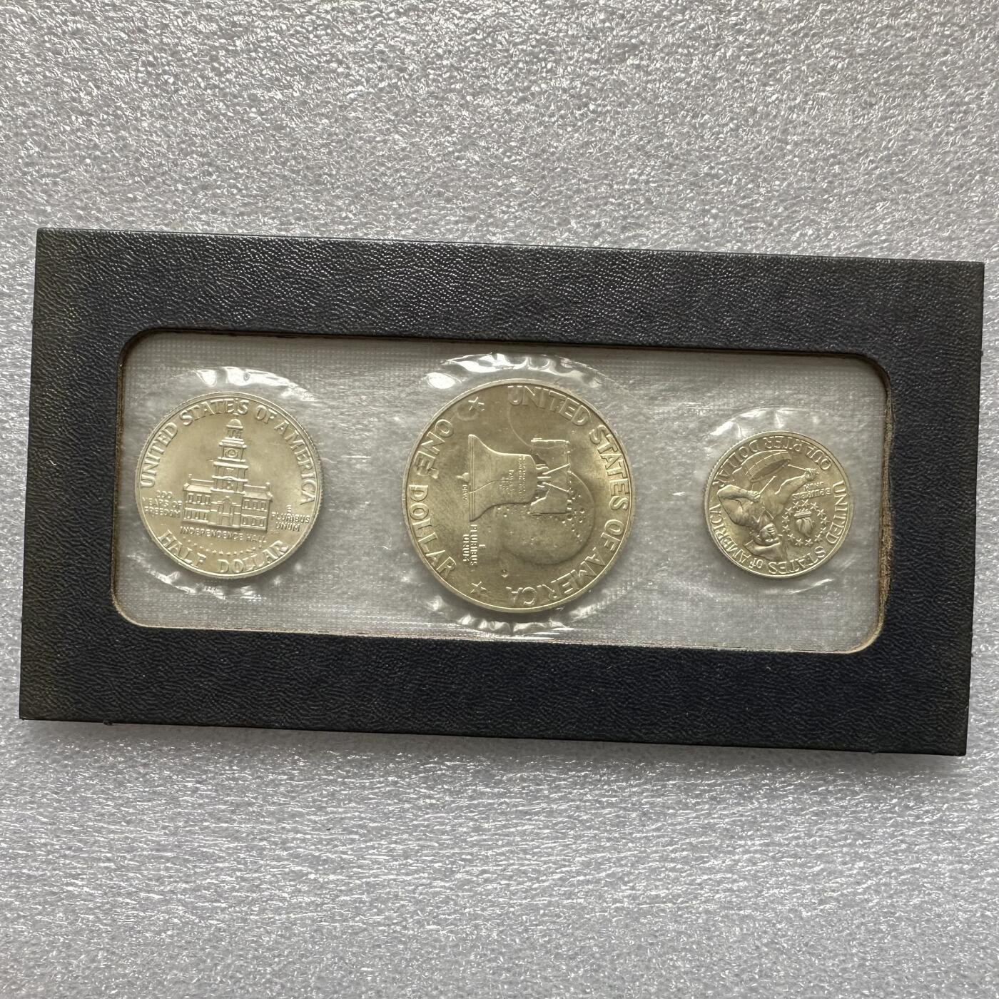 🌹外币初藏🌹🐯第100场 感谢诸友支持捧场！本期全场包邮！ 美国1976年银套币