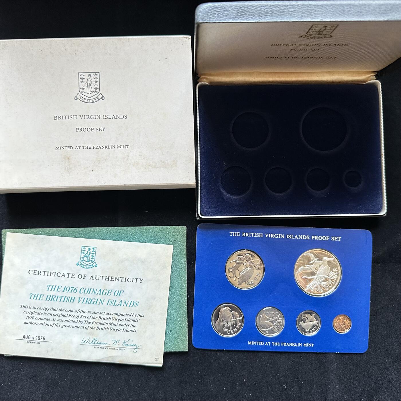 🌹外币初藏🌹🐯第100场 感谢诸友支持捧场！本期全场包邮！ 维尔京群岛1976年六枚套