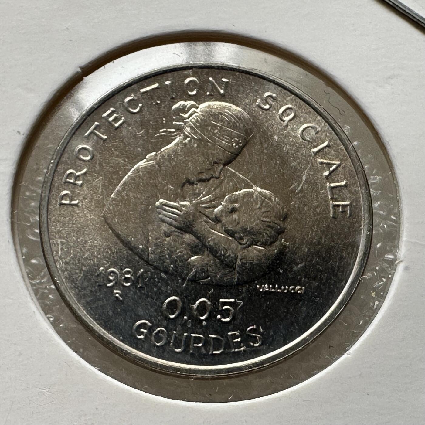 🌹外币初藏🌹🐯第100场 感谢诸友支持捧场！本期全场包邮！ 海地1981年0.05古德 FAO币