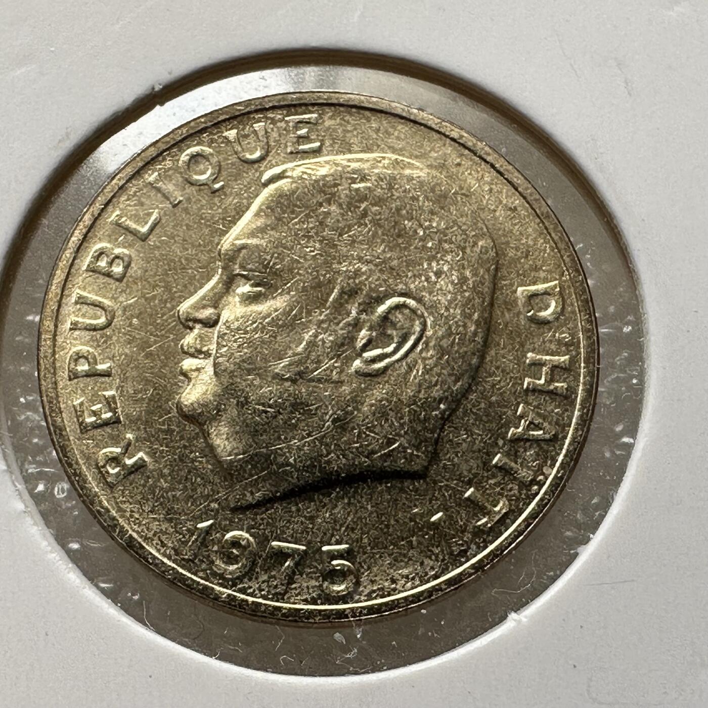 🌹外币初藏🌹🐯第100场 感谢诸友支持捧场！本期全场包邮！ 海地1975年五分