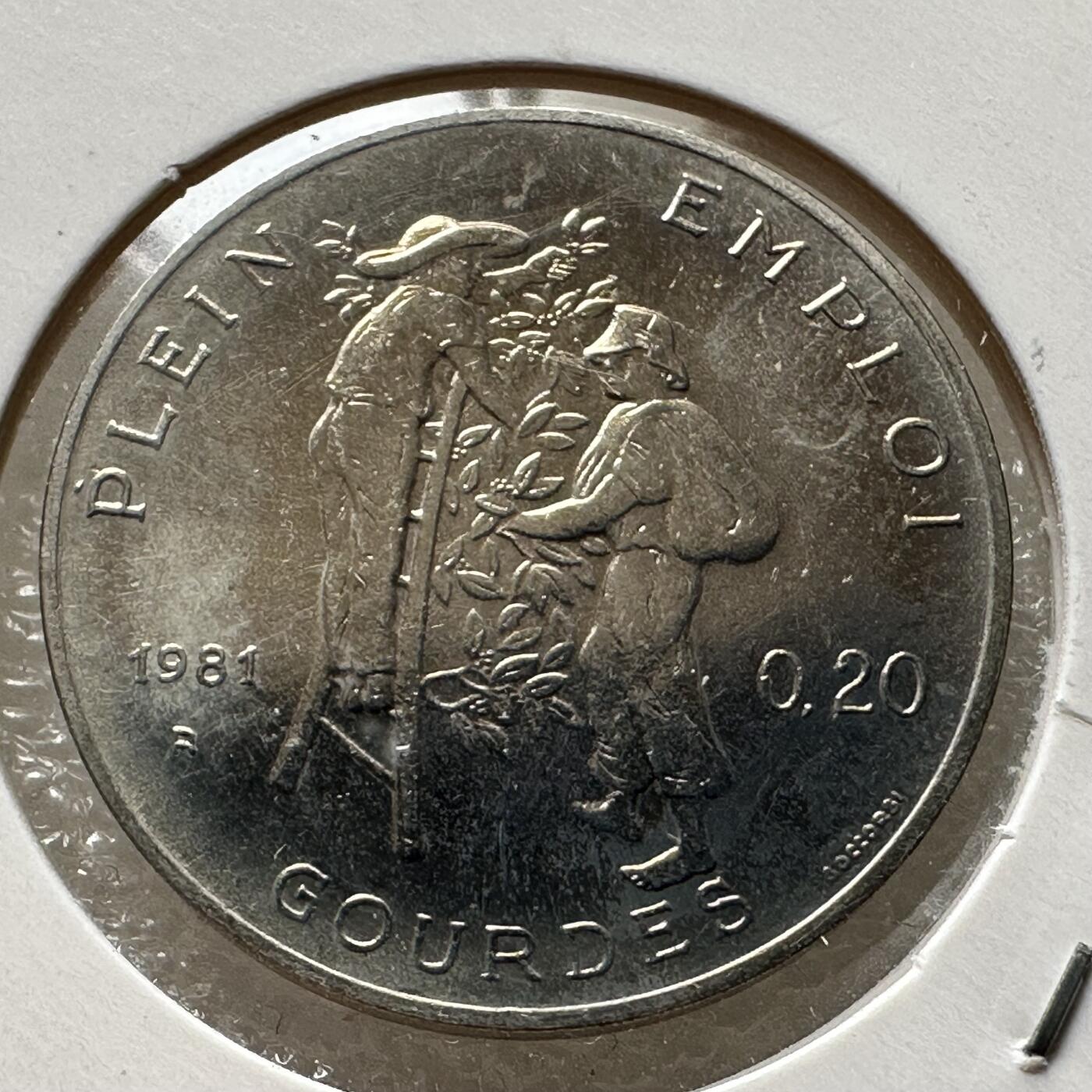 🌹外币初藏🌹🐯第100场 感谢诸友支持捧场！本期全场包邮！ 海地1981年0.2古德FAO币