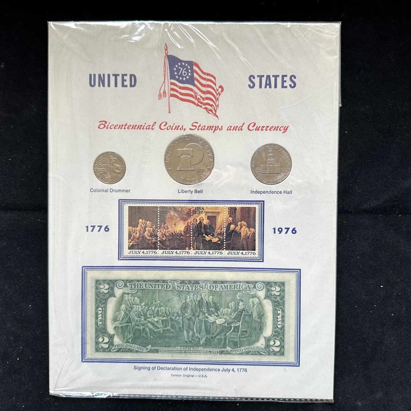 🌹外币初藏🌹🐯第100场 感谢诸友支持捧场！本期全场包邮！ 美国1976年邮币钞纪念卡