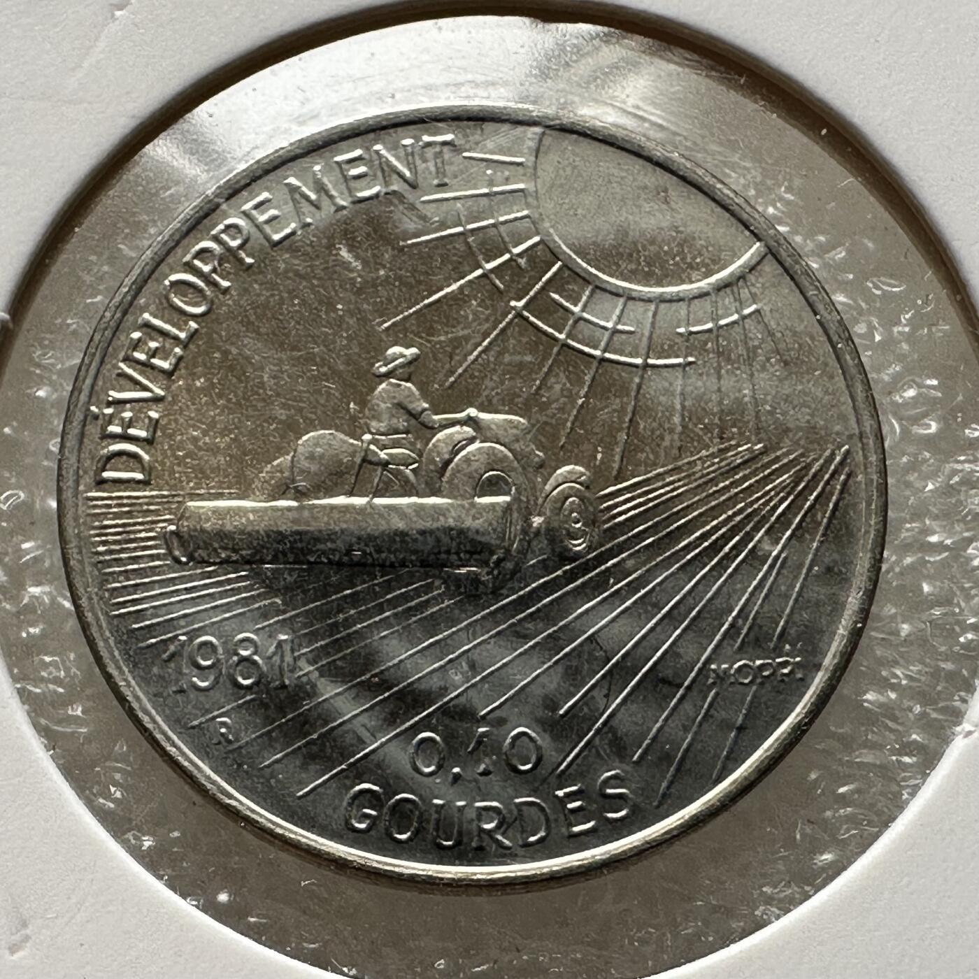 🌹外币初藏🌹🐯第100场 感谢诸友支持捧场！本期全场包邮！ 海地1981年0.1古德FAO币