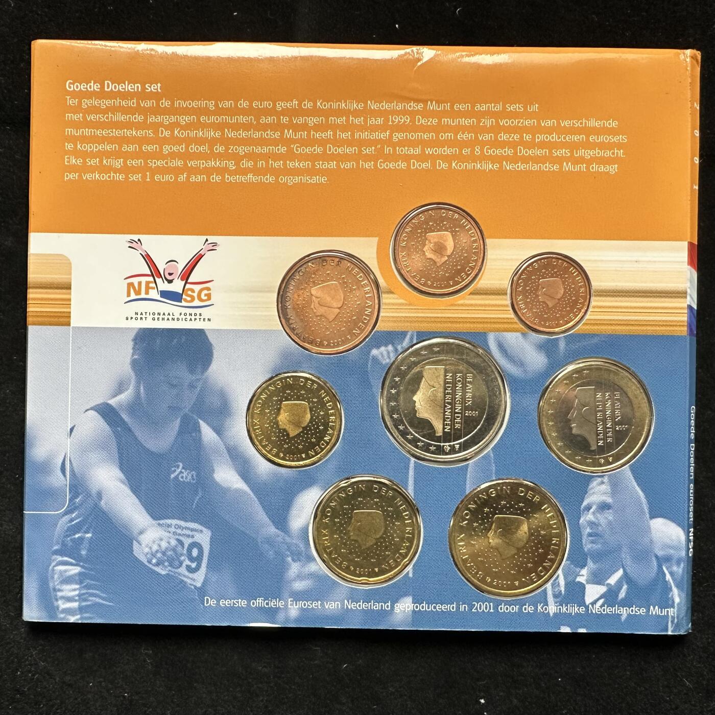 🌹外币初藏🌹🐯第100场 感谢诸友支持捧场！本期全场包邮！ 荷兰2001年先驱版欧元套币