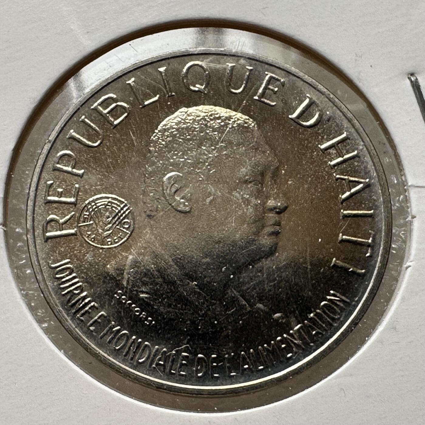 🌹外币初藏🌹🐯第100场 感谢诸友支持捧场！本期全场包邮！ 海地1981年0.2古德FAO币