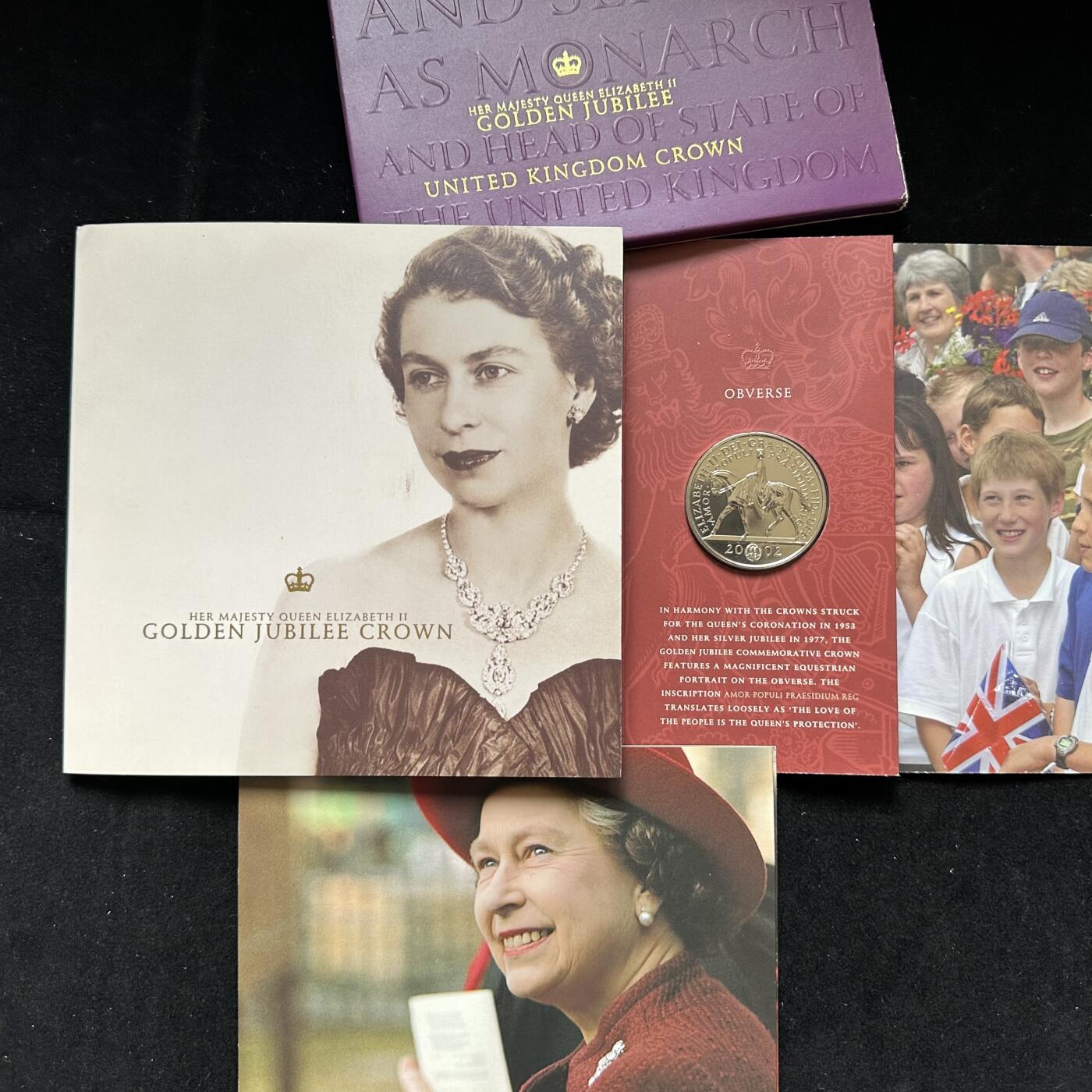 🌹外币初藏🌹🐯第100场 感谢诸友支持捧场！本期全场包邮！ 英国2002年女王登基50周年5镑纪念币