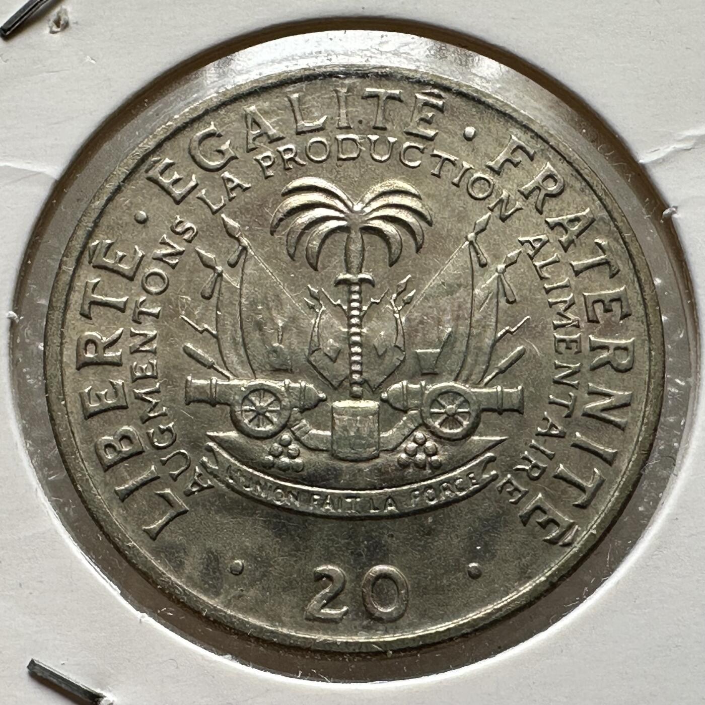 🌹外币初藏🌹🐯第100场 感谢诸友支持捧场！本期全场包邮！ 海地1972年20分