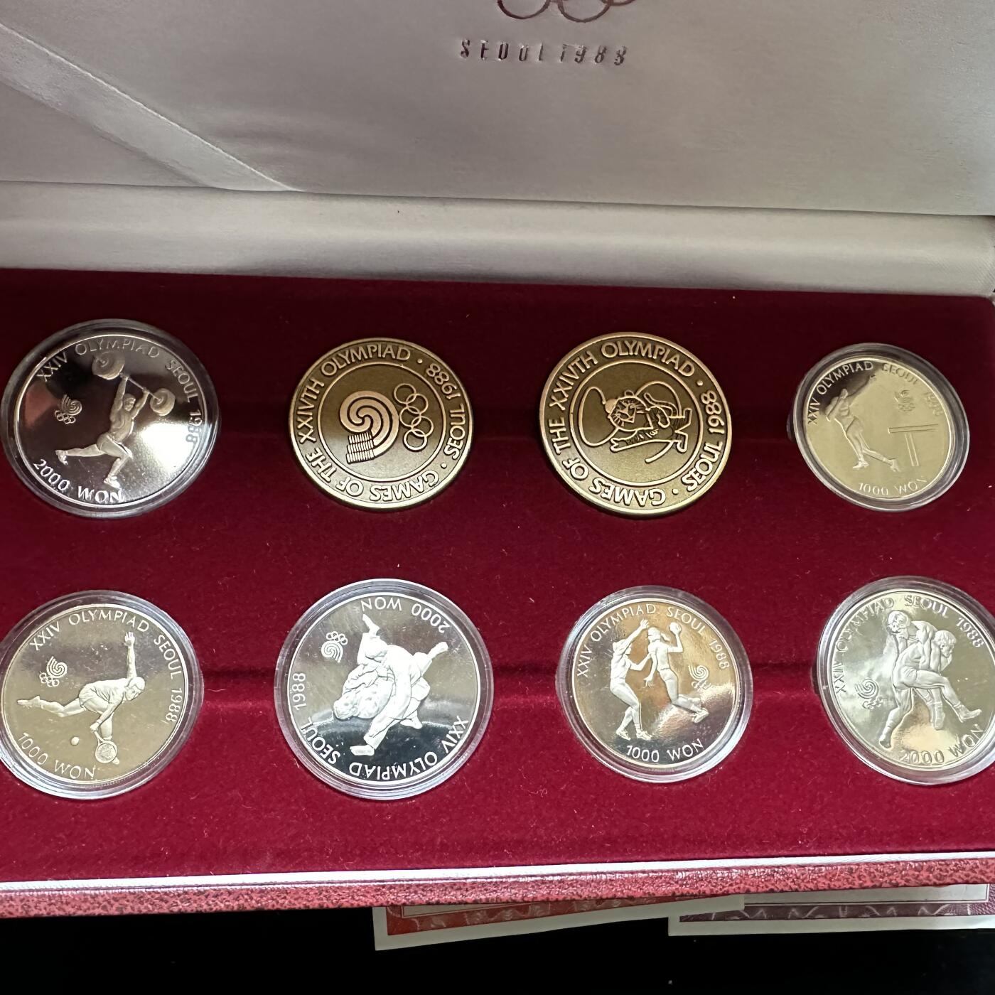 🌹外币初藏🌹🐯第100场 感谢诸友支持捧场！本期全场包邮！ 韩国1988年奥运会六枚套