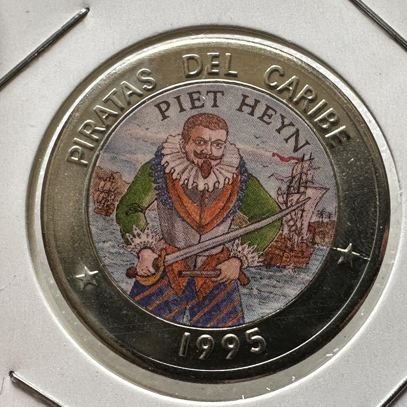 🌹外币初藏🌹🐯第100场 感谢诸友支持捧场！本期全场包邮！ 古巴1995年加勒比海盗一比索