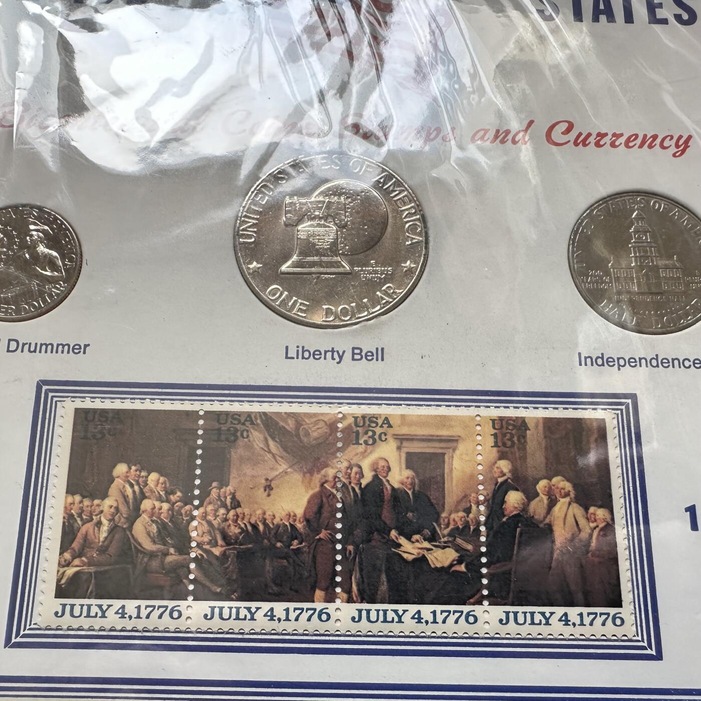 🌹外币初藏🌹🐯第100场 感谢诸友支持捧场！本期全场包邮！ 美国1976年邮币钞纪念卡