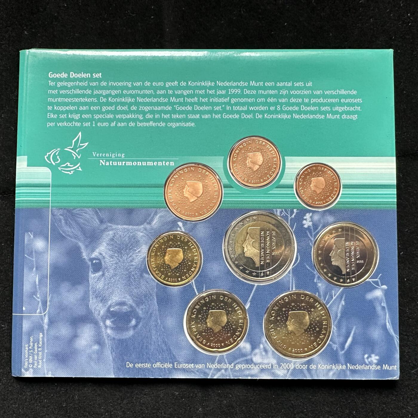 🌹外币初藏🌹🐯第100场 感谢诸友支持捧场！本期全场包邮！ 荷兰2000年先驱版欧元套币 欧元正式发行于2002年