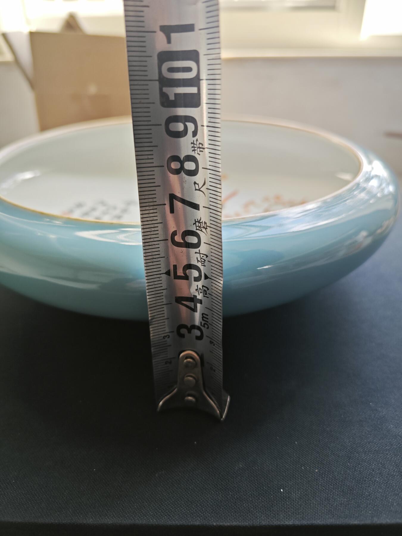 1968年景德镇艺术瓷厂 陶瓷名家邹甫仁款 精品粉彩花鸟笔洗 秋色清华