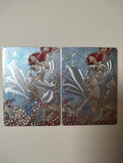 清风卡拍第一期 - 燎原卡牌妖姬传花妖幻粗工艺两张，画师st_brush