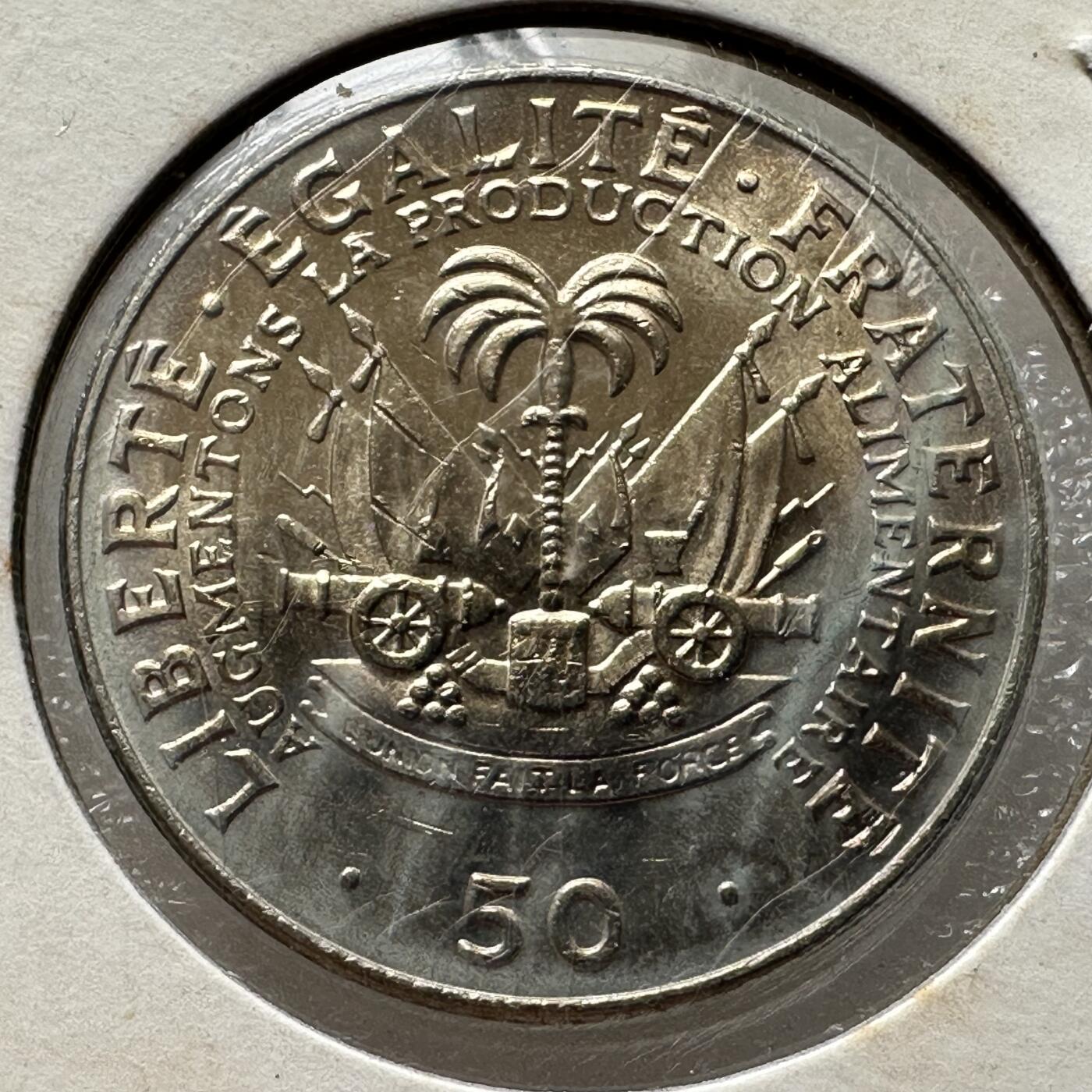 🌹外币初藏🌹🐯第100场 感谢诸友支持捧场！本期全场包邮！ 海地1975年50分