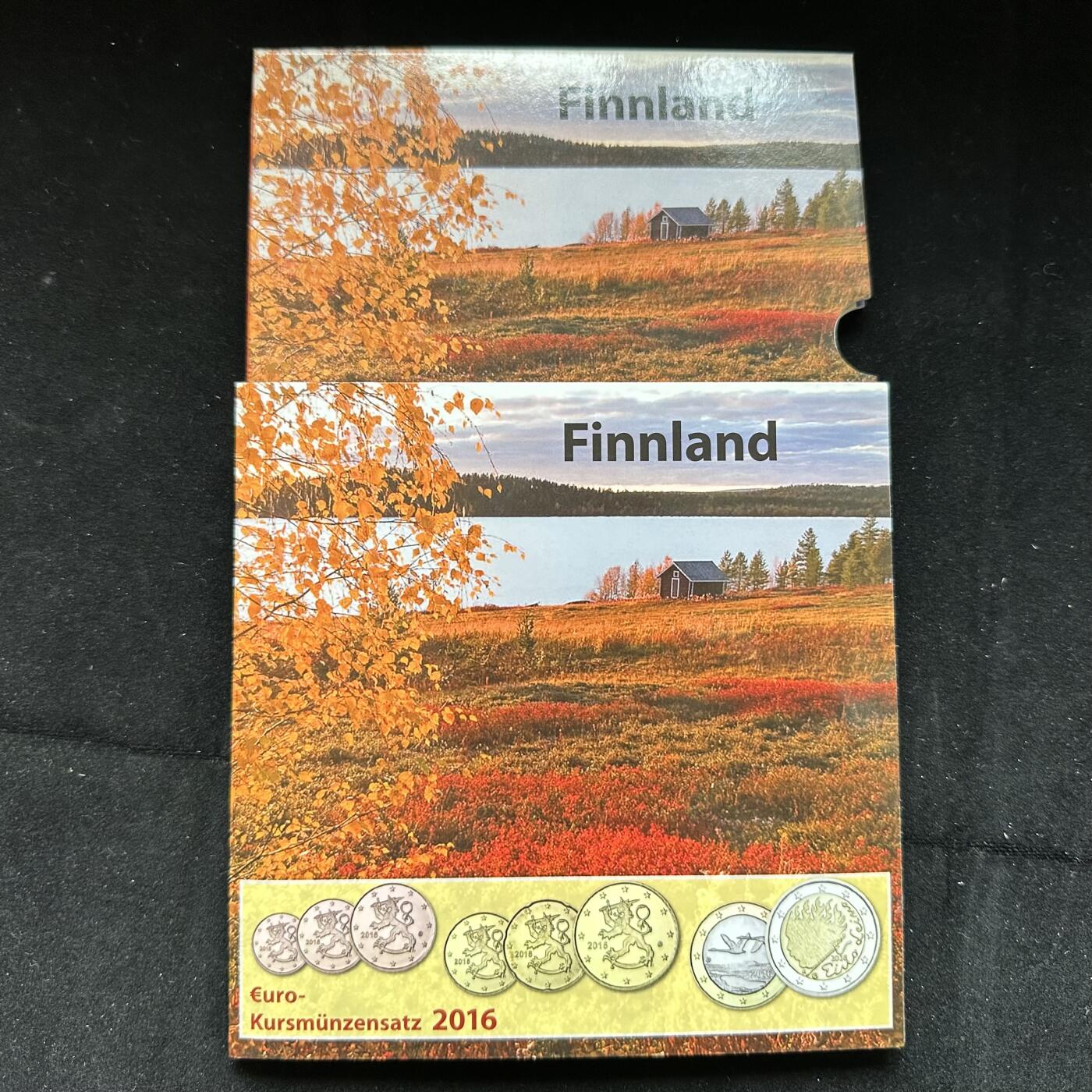 🌹外币初藏🌹🐯第100场 感谢诸友支持捧场！本期全场包邮！ 芬兰2016年纪念版欧元套币 发行1000册