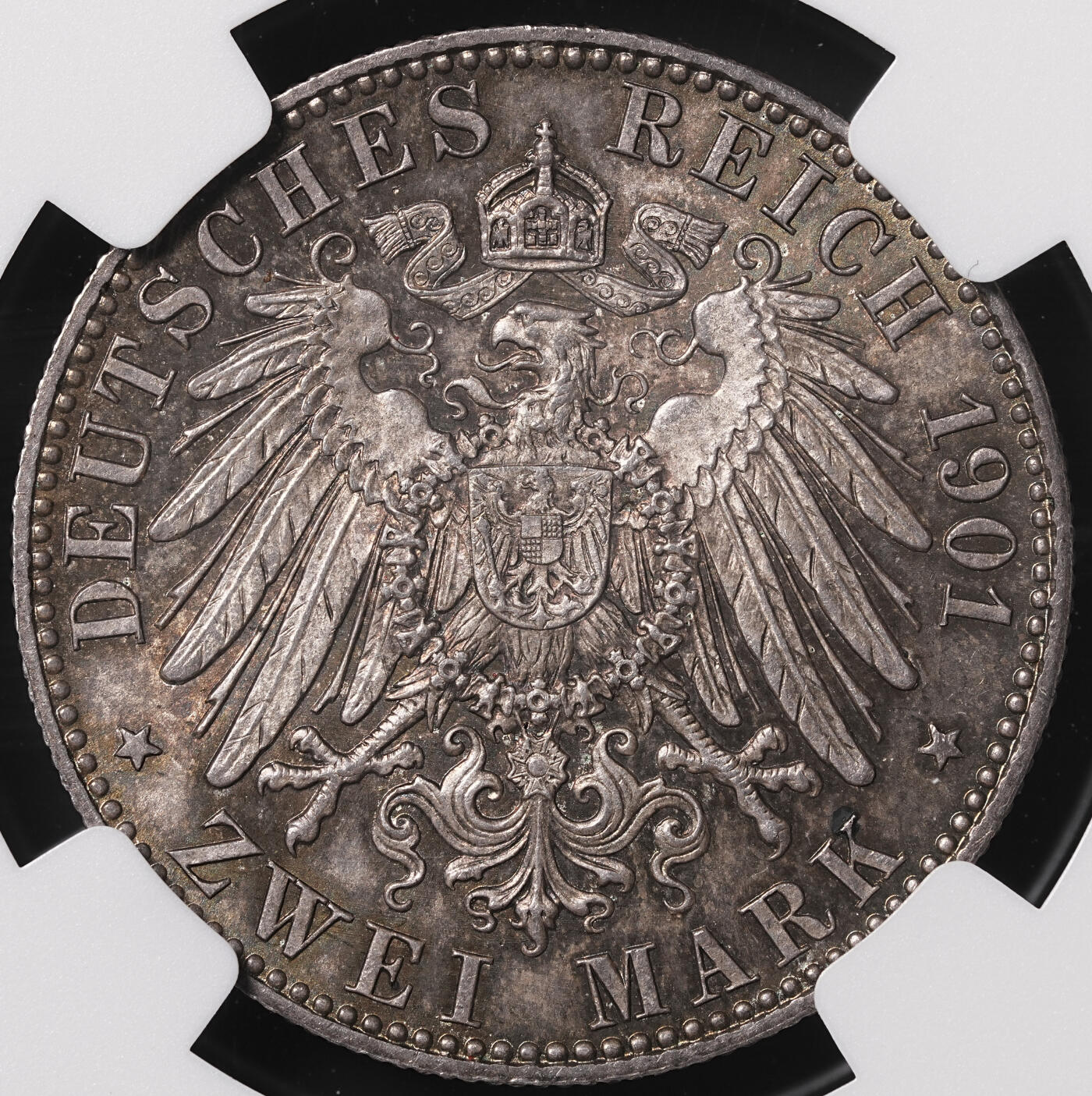 修遠堂世界钱币第四十七期 全场包邮 NGC MS64 1901年普鲁士建国200周年2马克银币