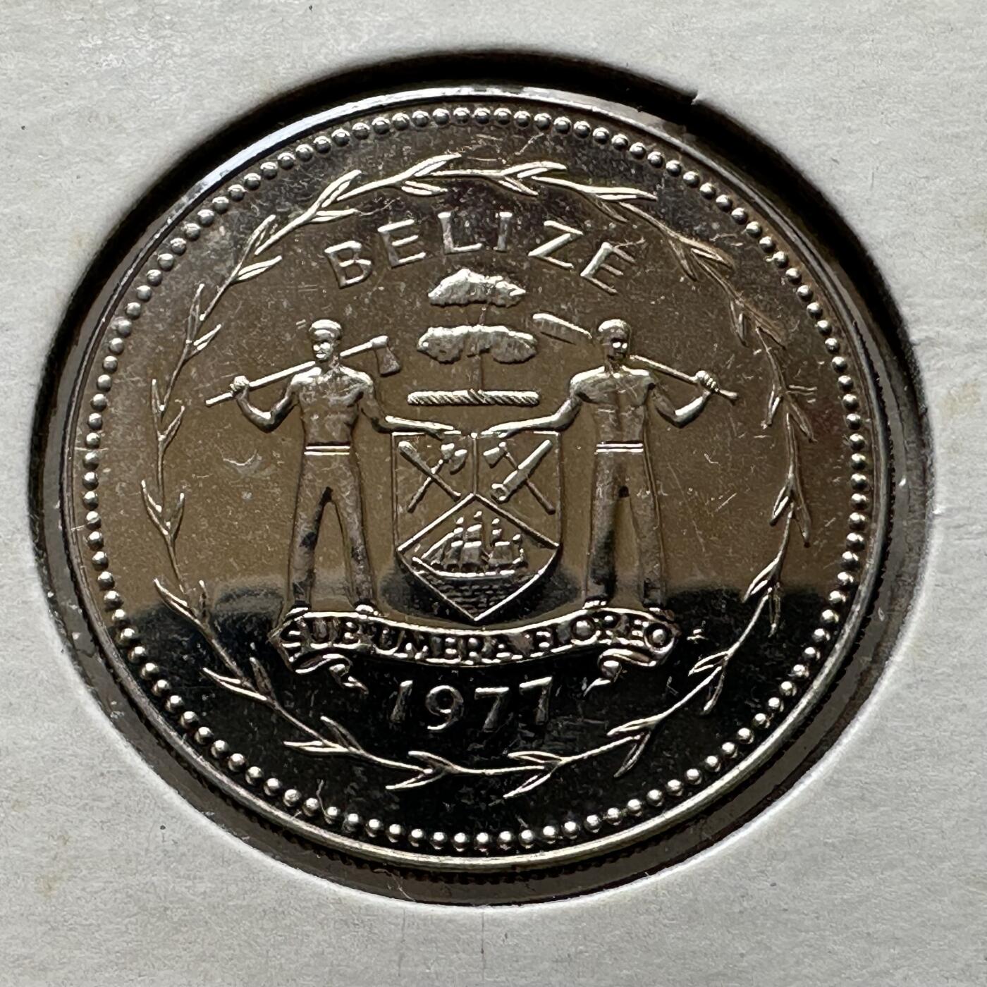 🌹外币初藏🌹🐯第100场 感谢诸友支持捧场！本期全场包邮！ 伯利兹1977年25分