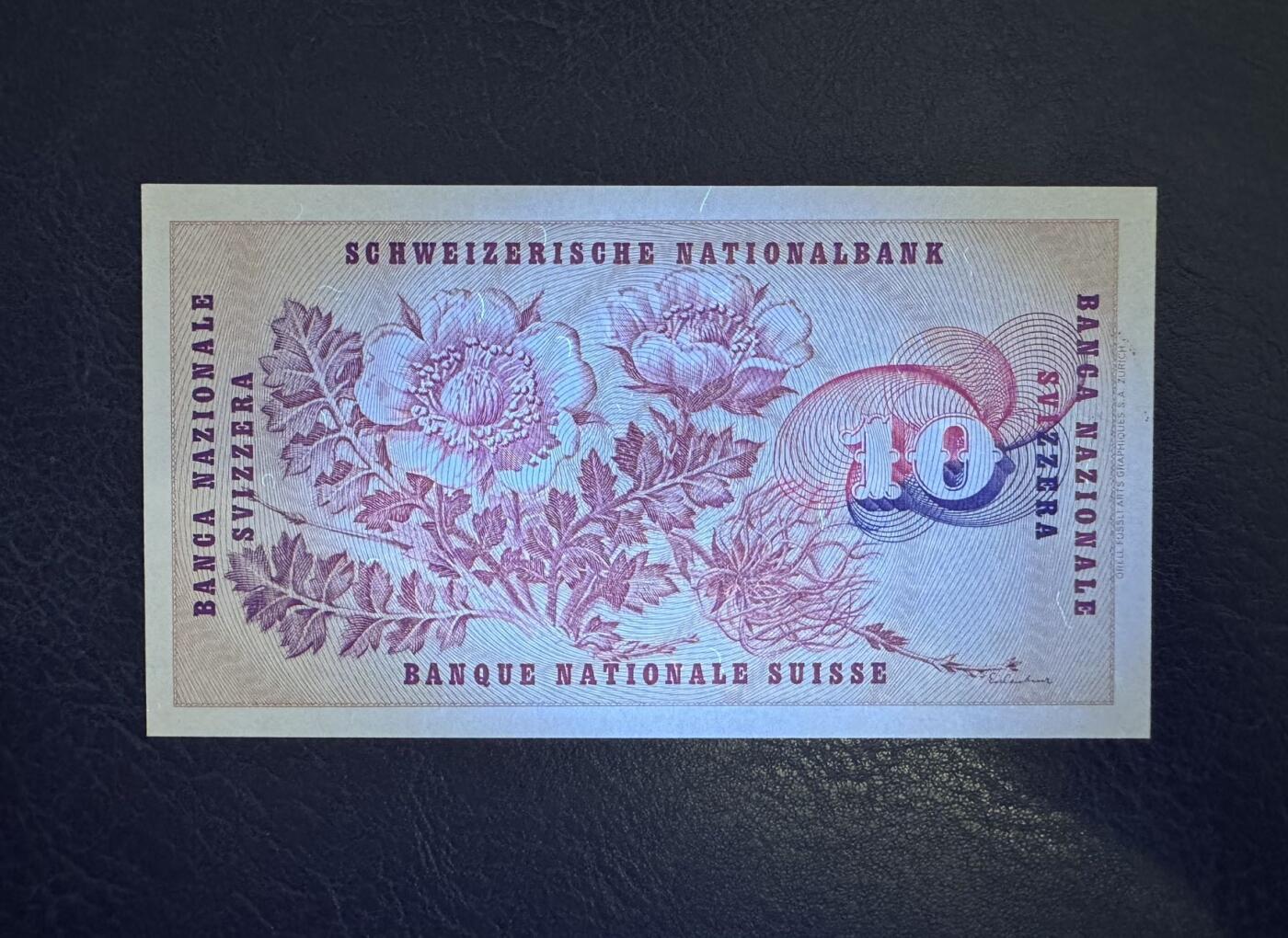 收藏联盟Quantum Auction 第392期拍卖  瑞士联邦1977年10法郎 品相全新UNC