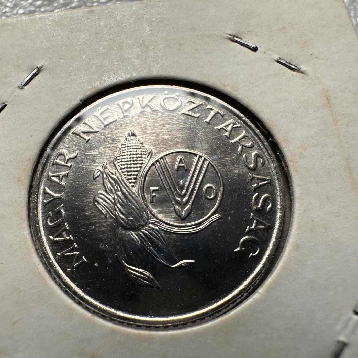 🌹外币初藏🌹🐯第100场 感谢诸友支持捧场！本期全场包邮！ 匈牙利1983年5福林 FAO币