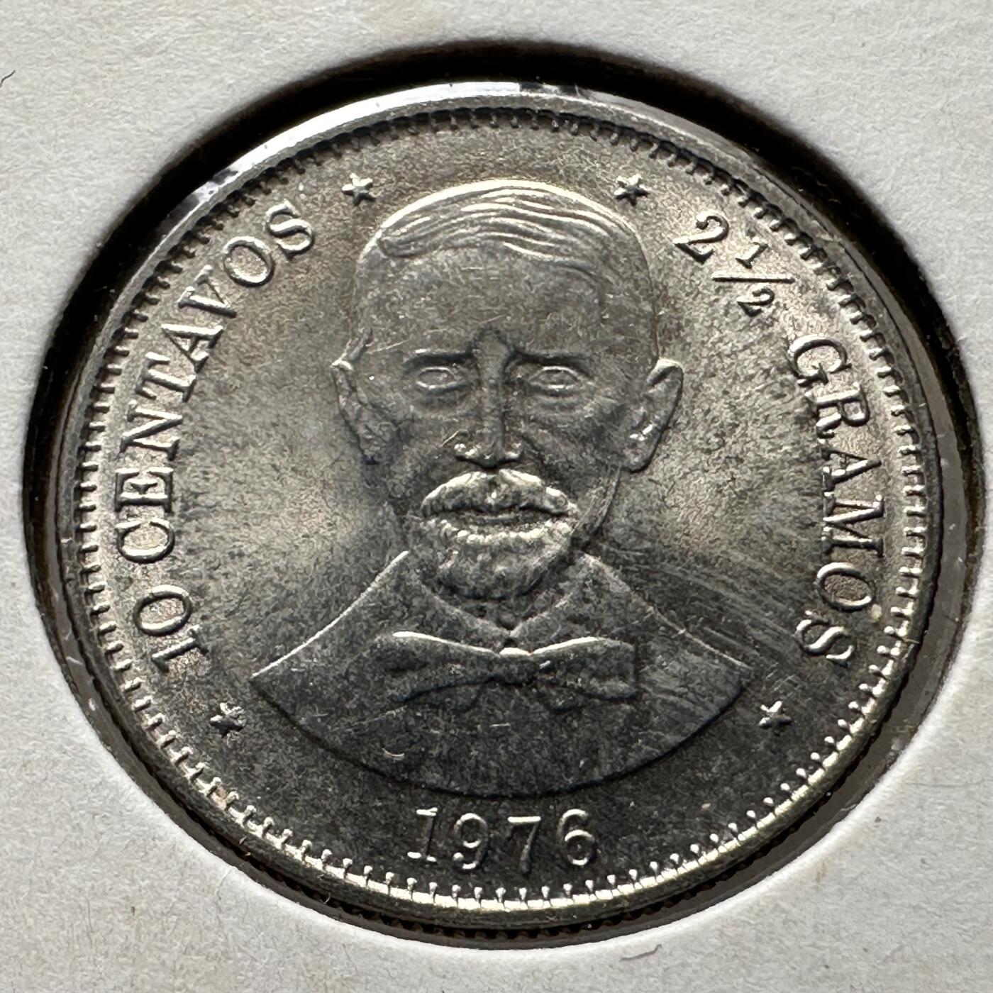 🌹外币初藏🌹🐯第100场 感谢诸友支持捧场！本期全场包邮！ 多米尼加1976年胡安百年10分纪念币