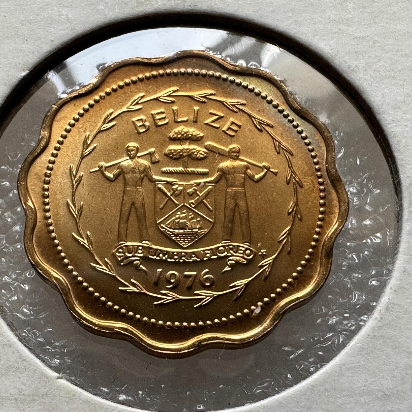 🌹外币初藏🌹🐯第100场 感谢诸友支持捧场！本期全场包邮！ 伯利兹1976年一分